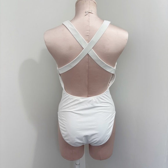 Andie The Tulum One Piece Swimsuit White Large Eco Recycled Nylon Wedding - Picture 5 of 16